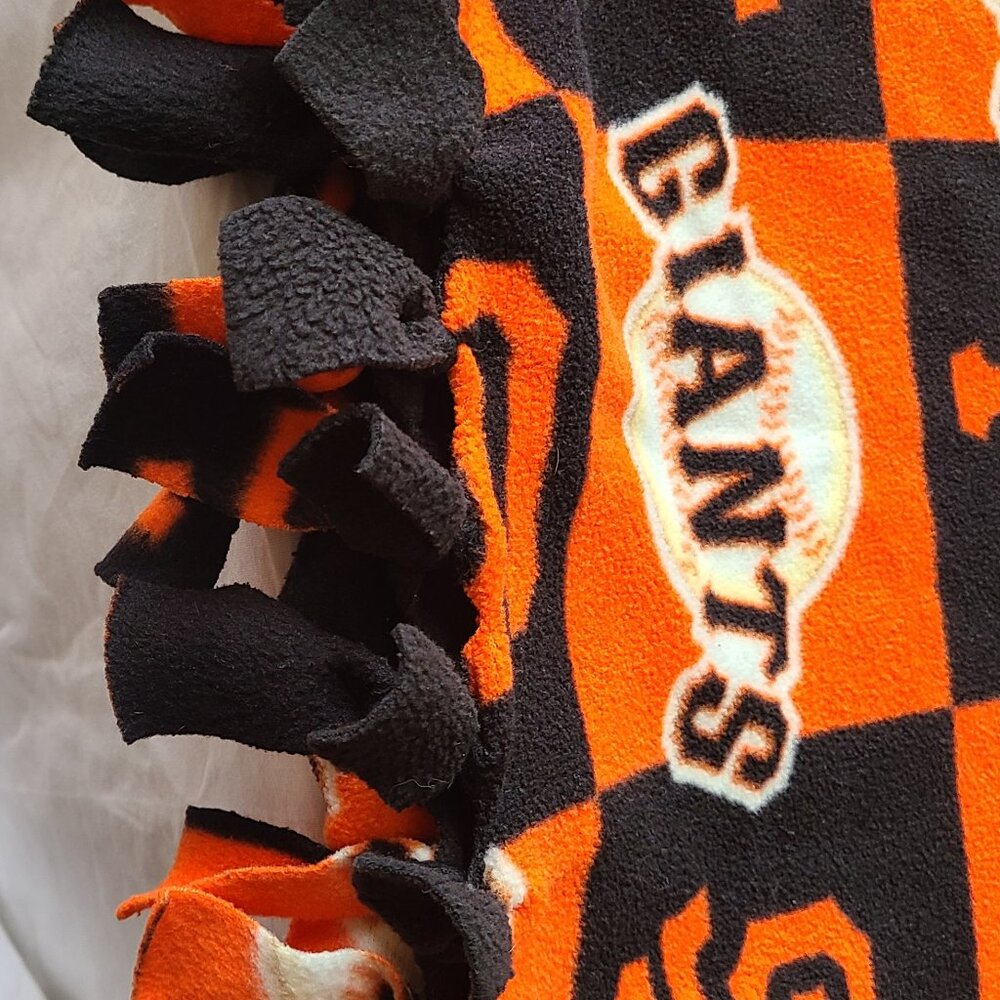 Handmade San Francisco Giants Tie Blanket - Picture 5 of 7